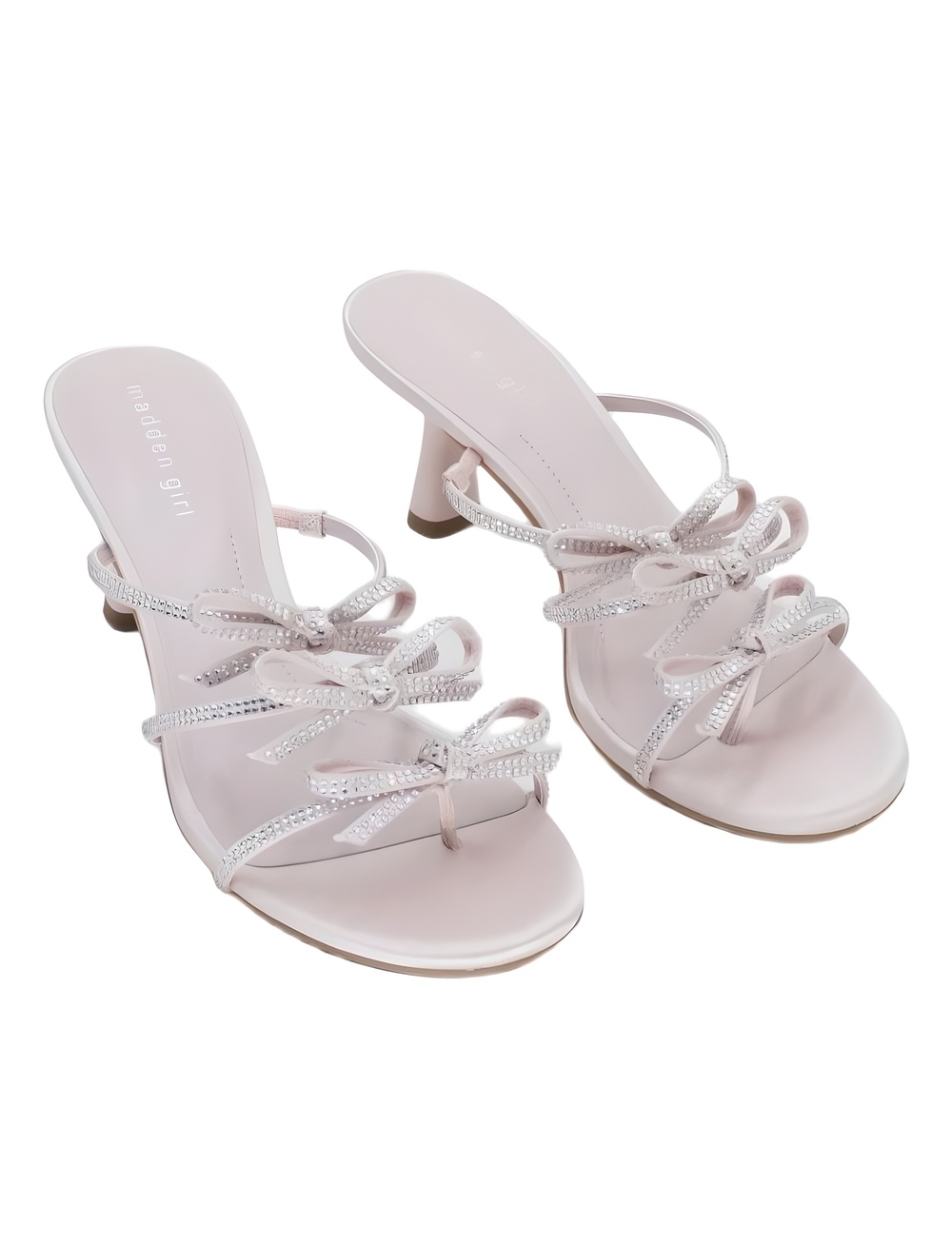 Madden Girl Loving Bow Rhinestone Light Blush Multi Size 9M